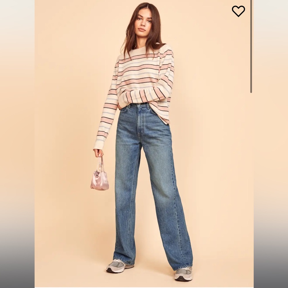Reformation Blue Flare & Wide Leg Jeans